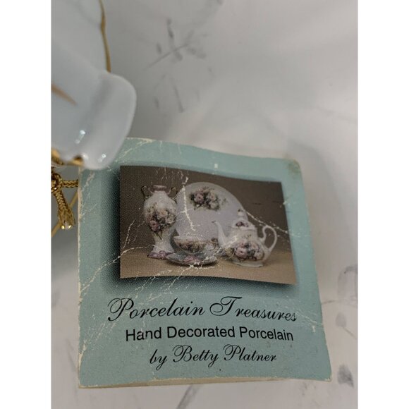 Porcelain Treasures Hand Paint Tea For One Set By Betty Platner Rose 8817 - Picture 4 of 8